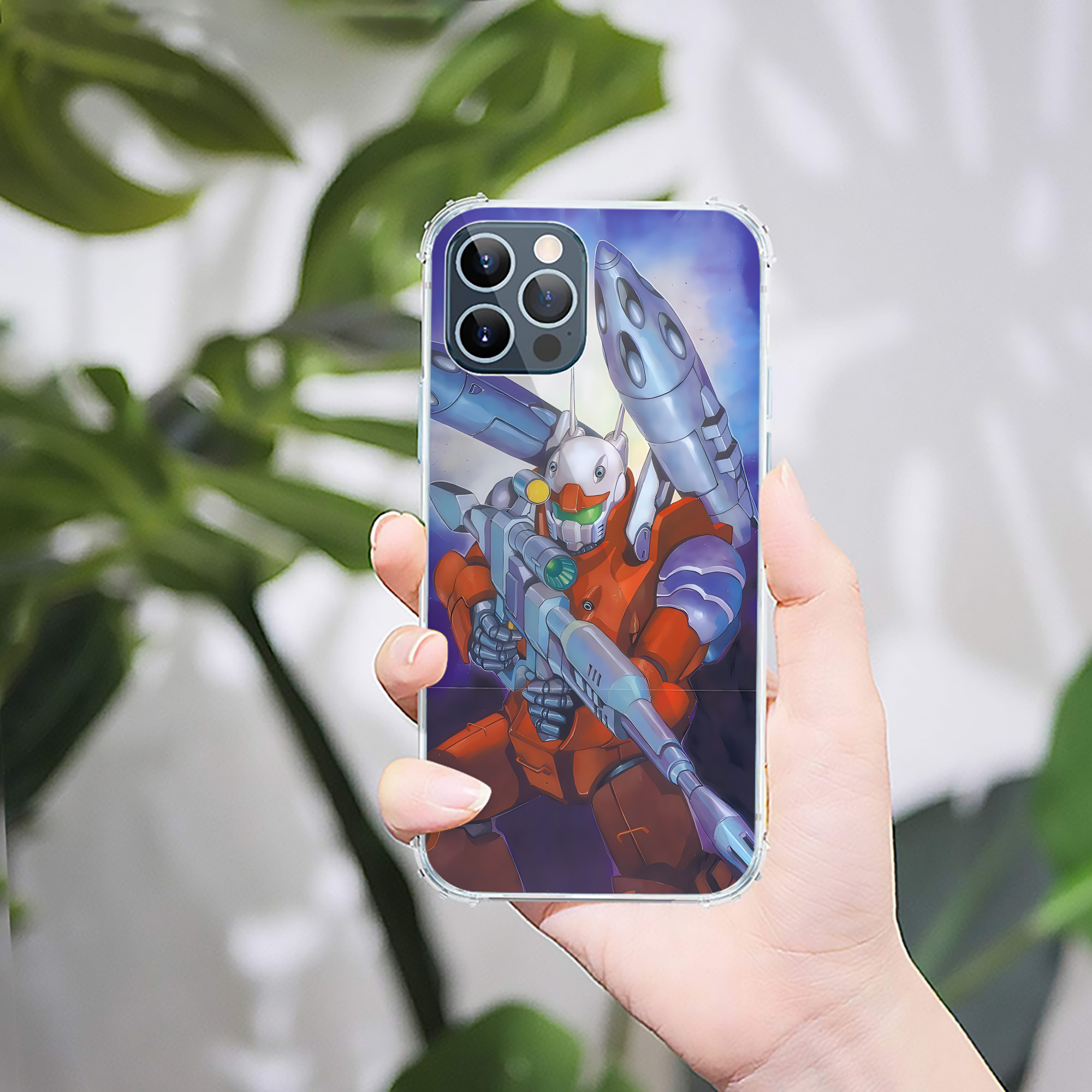 （画像用） 機動戦士ガンダム Mobile Suit Gundam 【iPhone 12シリーズ対応】透明スマホケース（クリアソフトケース）